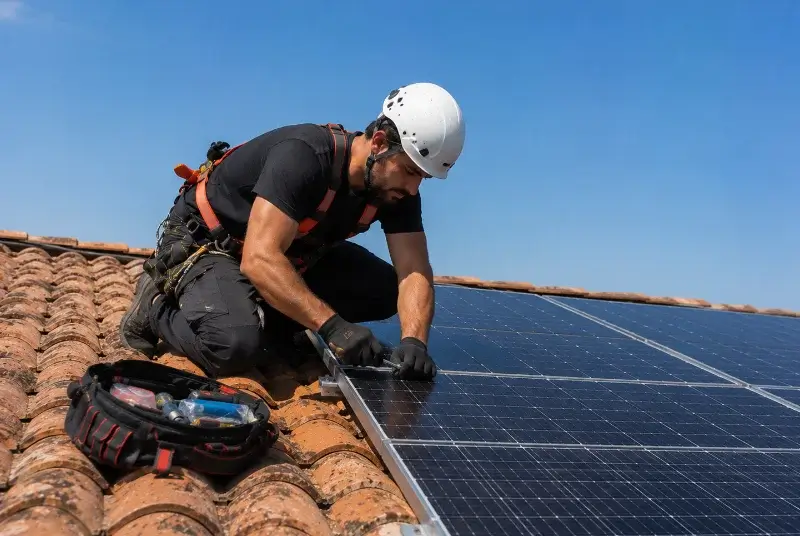Maintenance et monitoring de panneaux solaires à Vallabrix