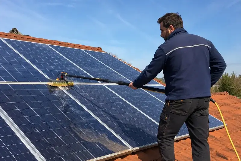 Nettoyage et entretien de panneaux solaires à Vallabrix
